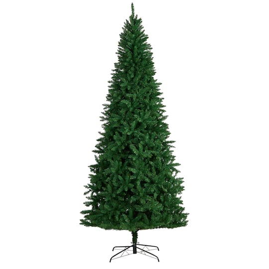 9ft. Pre-Lit Green Valley Fir Artificial Christmas Tree, Clear LED Lights